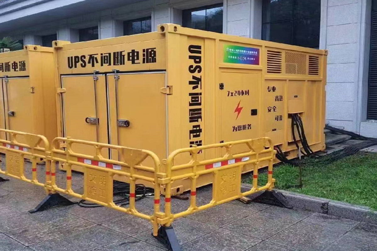马山发电机租赁施工现场