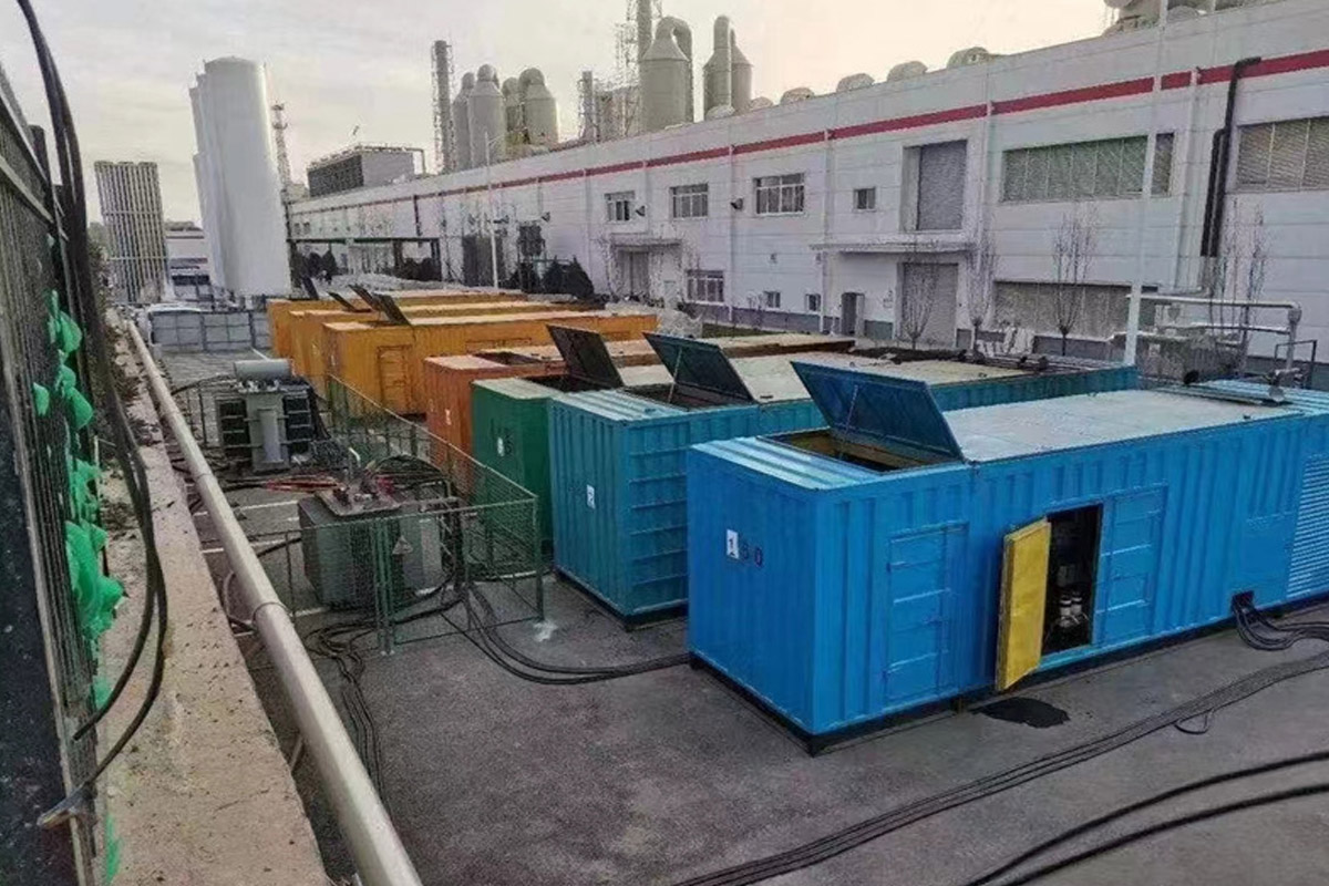马山发电机租赁施工现场